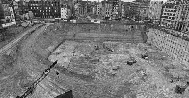 Building site of the Pompidou Center, 1972