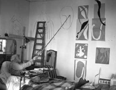 the artist in his studio