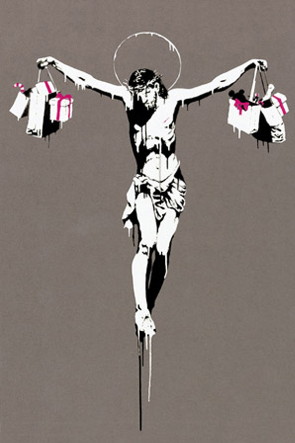 Jesus-Christ-With-Shopping-Bags-by-Banksy