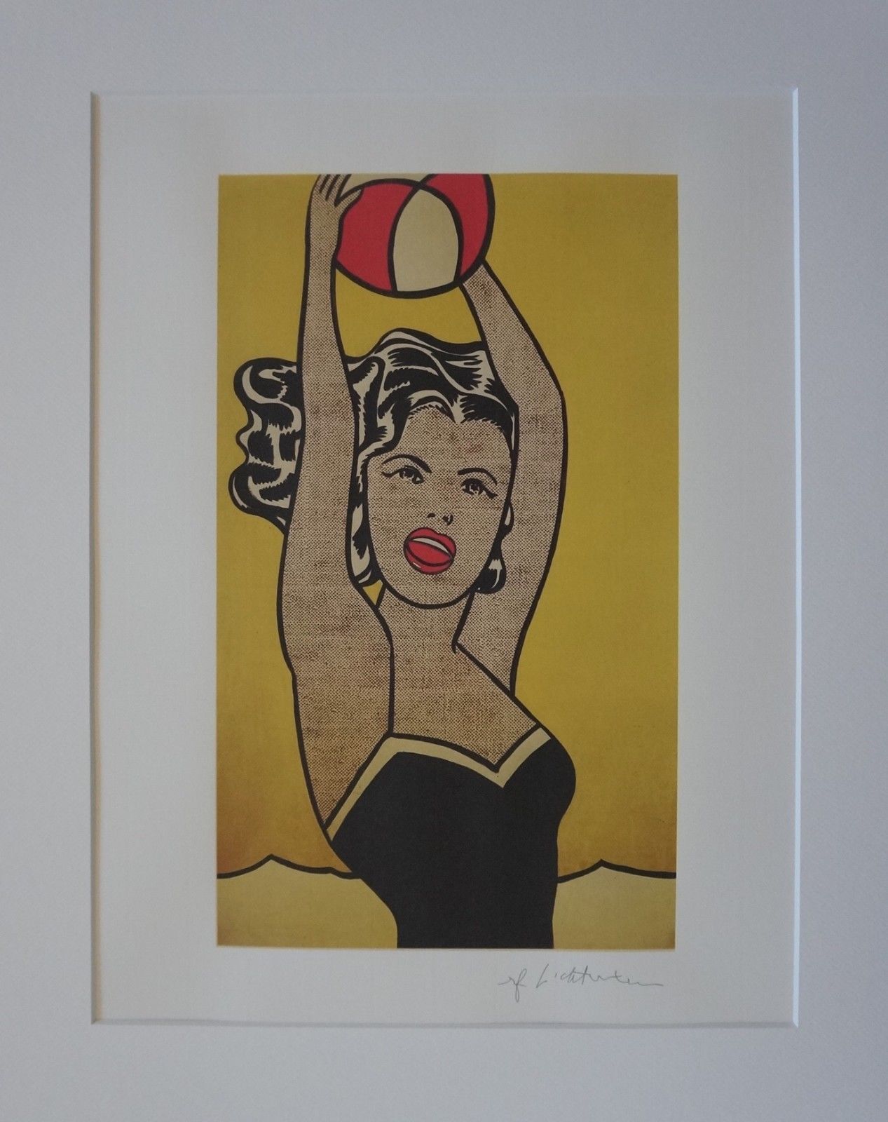 ROY LICHTENSTEIN - Girl with ball (1981), 2005 (Lithography, signed in the plate, new)