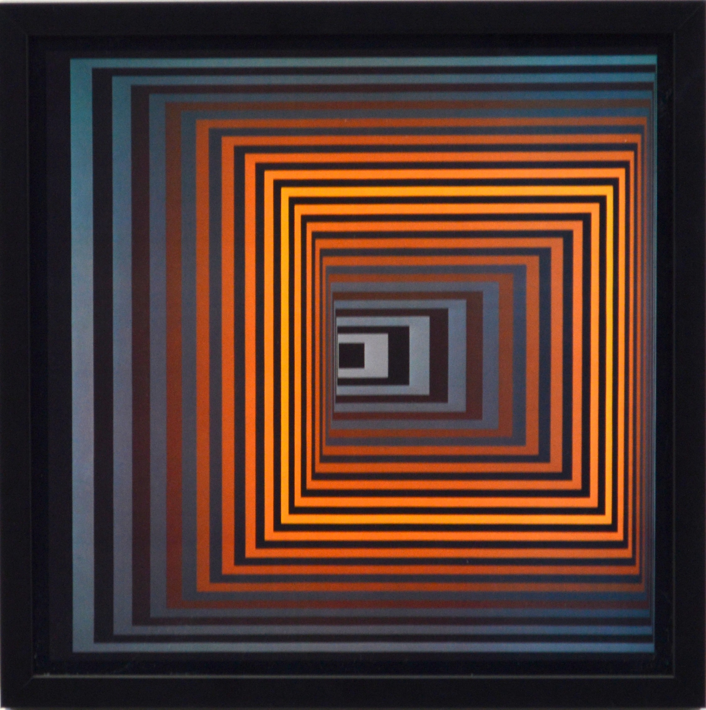 VICTOR VASARELY - Vonal-Fegn, 1973 (colored etching) 