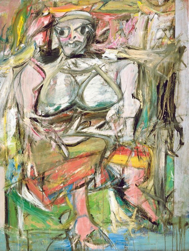 De Kooning, Wilem (1904-1997): Woman I, 1950-52. New York, Museum of Modern Art (MoMA) Oil on canvas, 6' 3 7/8' x 58' (192.7 x 147.3 cm). Purchase. 478.1953*** Permission for usage must be provided in writing from Scala. May have restrictions - please con