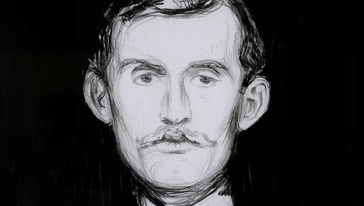 Edvard Munch, Self-portait, 1895, Thielska Galleriet (detail)