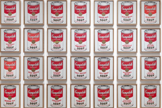 Andy Warhol, latas de sopa Campbell, 1962's Soup Cans, 1962