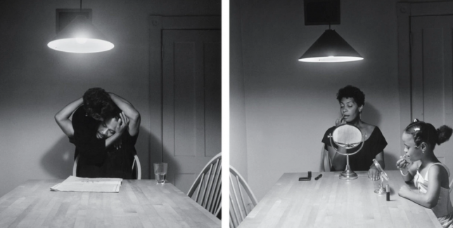 Carrie Mae Weems, two works from the Kitchen Table Series