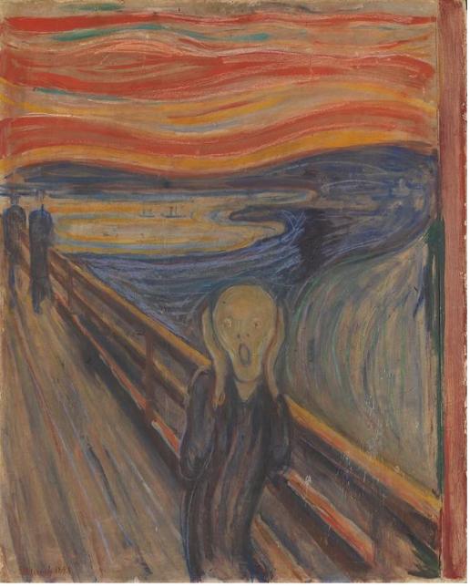œuvres effrayantes - Edvard Munch, Le Cri