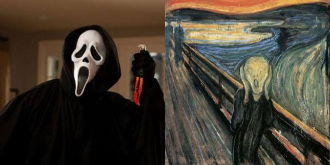 À gauche : Scream, 2000 / À droite : Le cri d’Edvard Munch, 1893