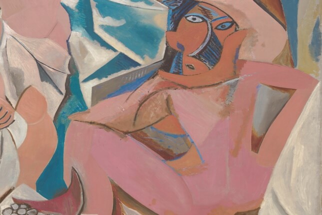 Picasso, Les Demoiselles d'Avignon, détail de la femme accroupie (1907)