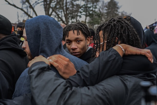 A vigil is held for Daunte Wright, a 20-year-old Black man fatally shot by a white police man