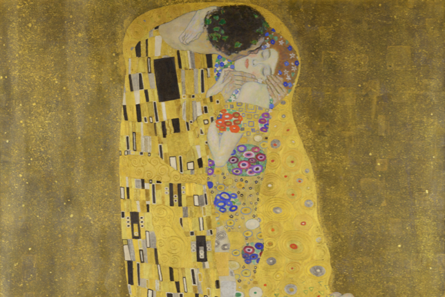The painting the Kiss by Gustav Klimt