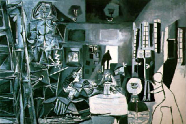 This image has an empty alt attribute; its file name is sketch-pablo-picasso-las-meninas.jpg