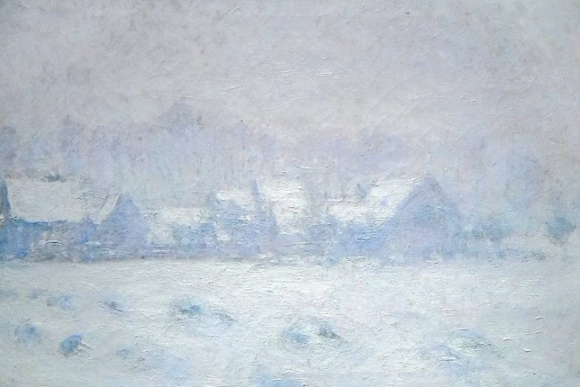 Monet painting depicting the town of Giverny