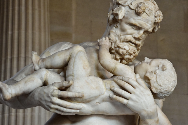 Amour dans l'histoire de l'art, Sculpture intitulée « Silène portant Dionysos enfant »