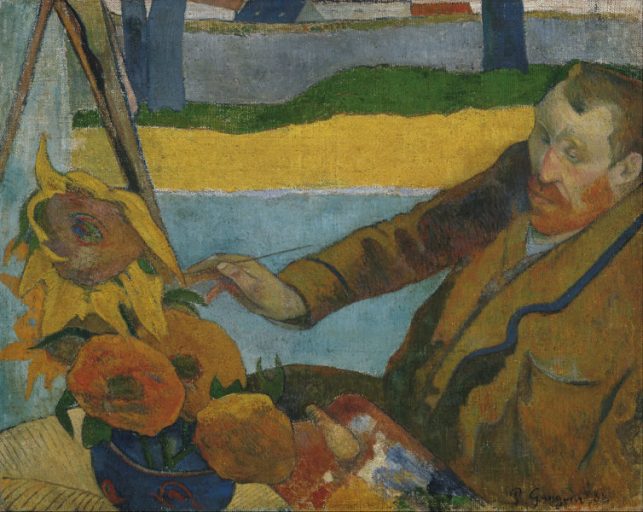 Paul Gauguin, Van Gogh peignant des tournesols, peinture datant de décembre 1888