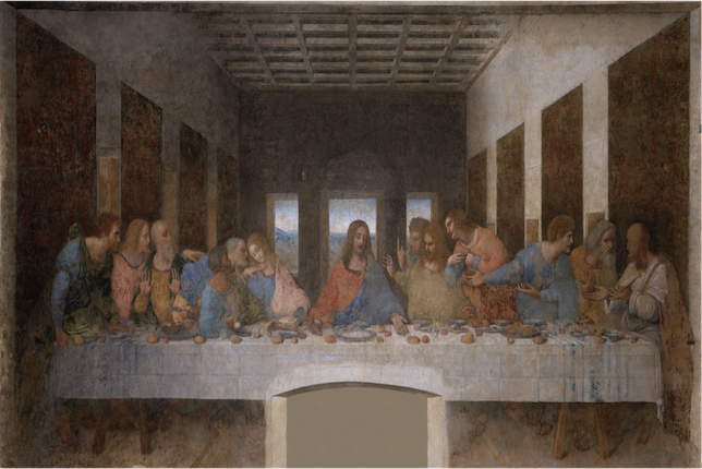 Leonardo da Vinci, La Cène 1495-1498 © Domaine publique 