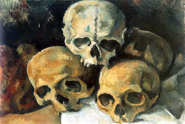 Paul Cézanne, Pyramide de crânes, 1898-1900 © Public Domain