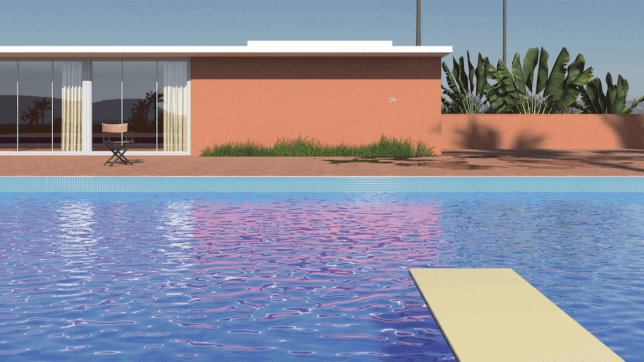 David Hockney's Pools