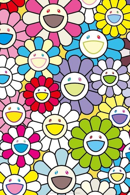 Takashi Murakami, A Little Flower Painting: Yellow, White, and Purple Flowers, Japanese contemporary art