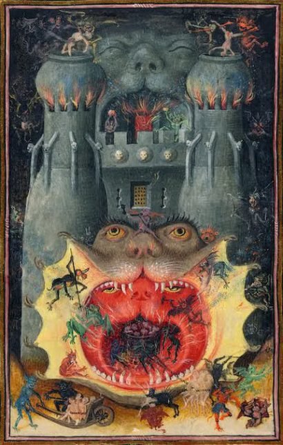 Le Maître de Catherine de Cleves, La bouche de l'enfer, Le livre d'heures de Catherine de Clèves, représentations de l'enfer