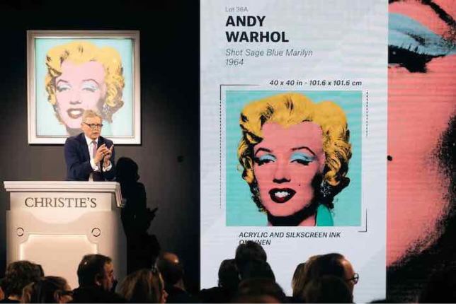 Les ventes à retenir en 2022 : Shot Sage Blue Marilyn d'Andy Warhol