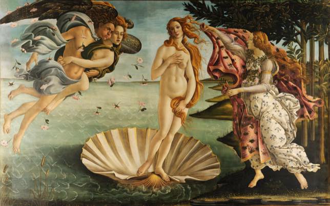 Sandro Botticelli, The Birth of Venus, circa 1484-1486 © Wikipedia
venus in art